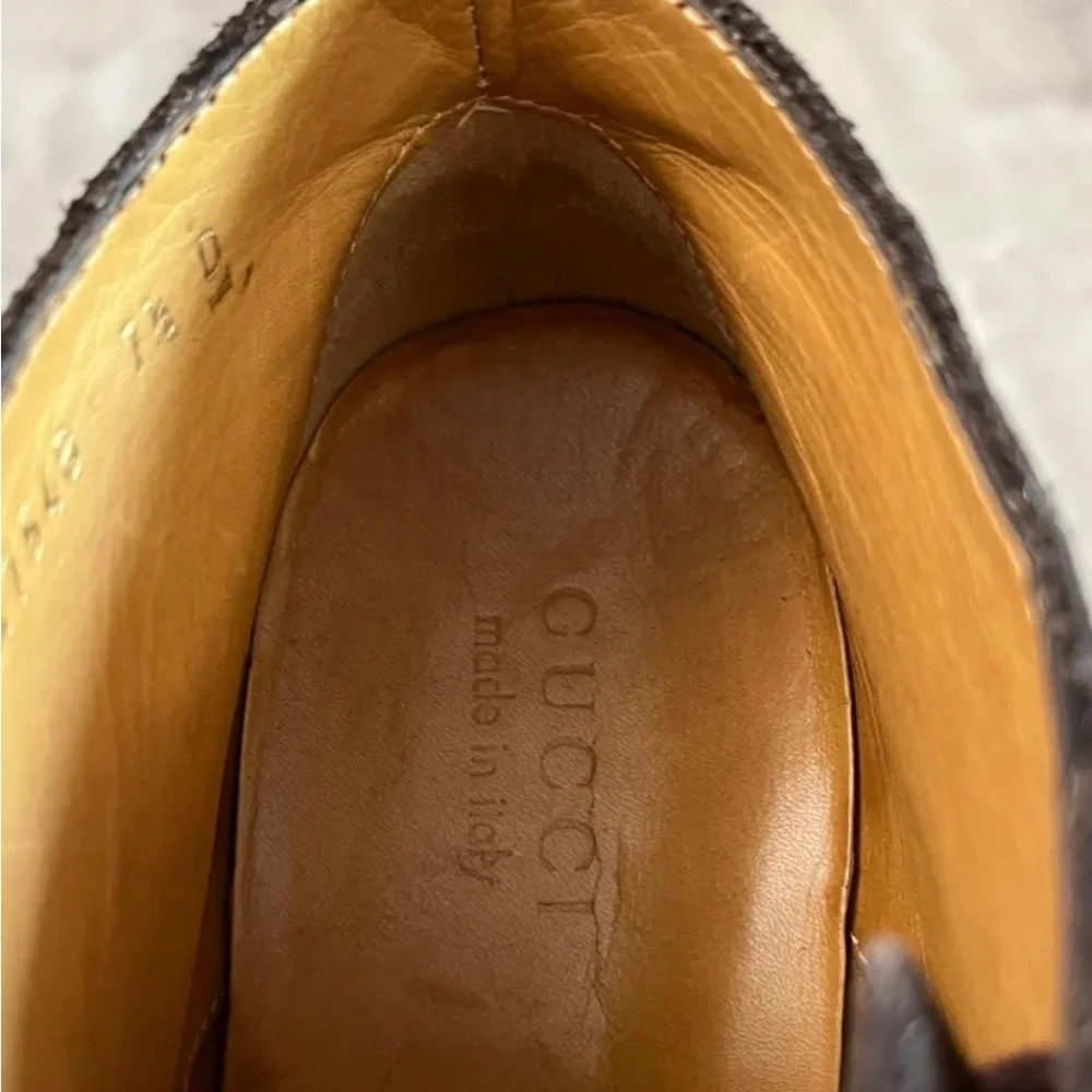 Vintage Gucci Men's Dark Brown Suede Boots - Picture 8 of 11